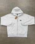 Stussy Zip Up "BASIC LOGO" Grey New Size 2XL