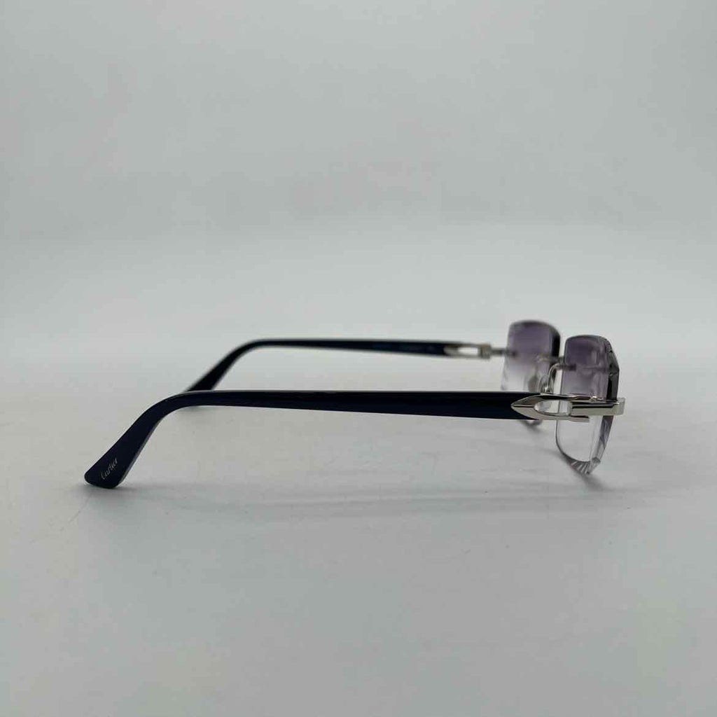 Cartier Sunglasses "BIG C DIAMOND CUT" New Blue Size 56