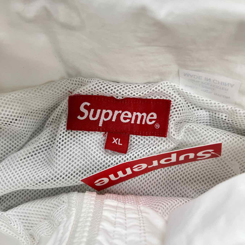 Supreme Half Zip Pullover "COURT" White New Size XL
