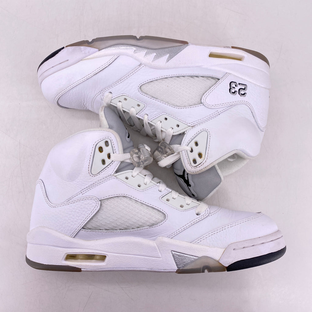 Air Jordan 5 Retro "Metallic White" 2015 Used Size 9