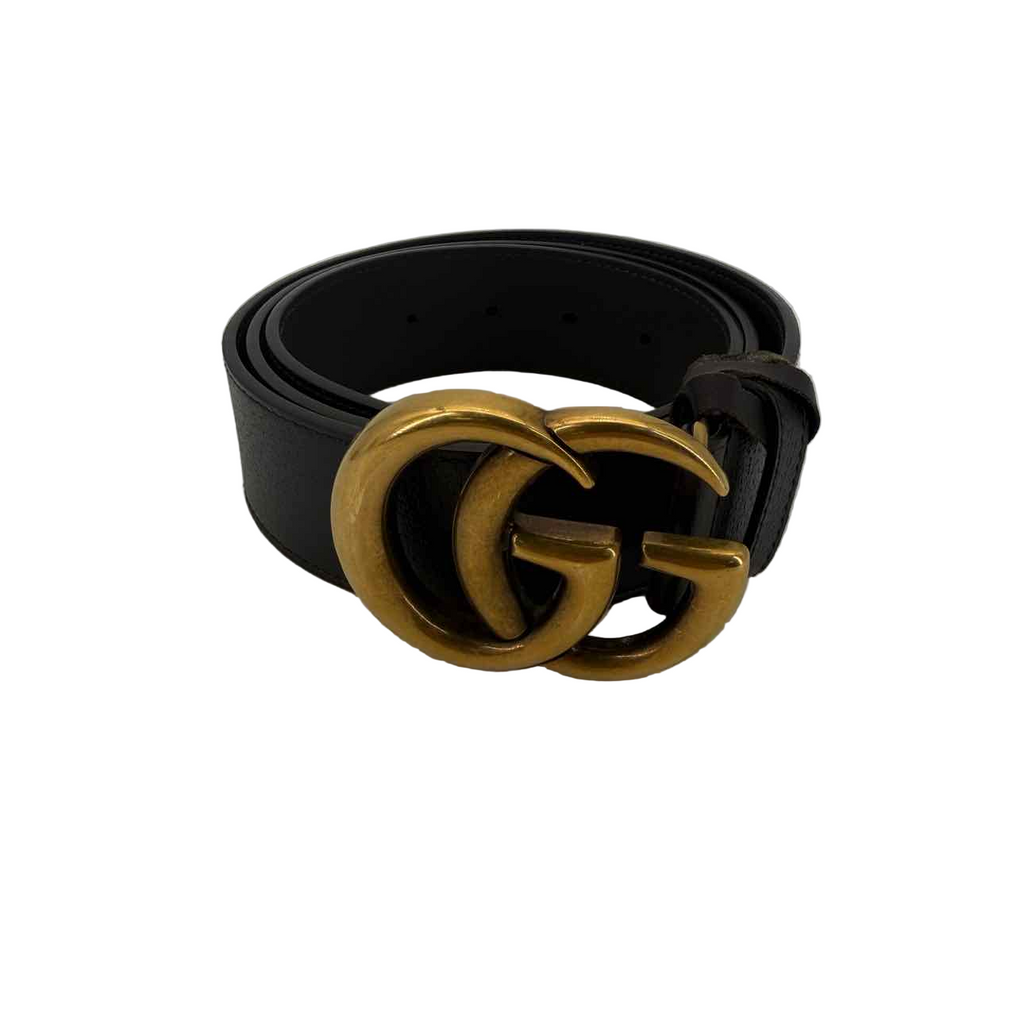 Gucci Belt "GOLD BUCKLE" Used Brown Size 38