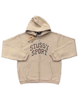 Stussy Zip Up "SPORT LOGO" Tan New Size 2XL