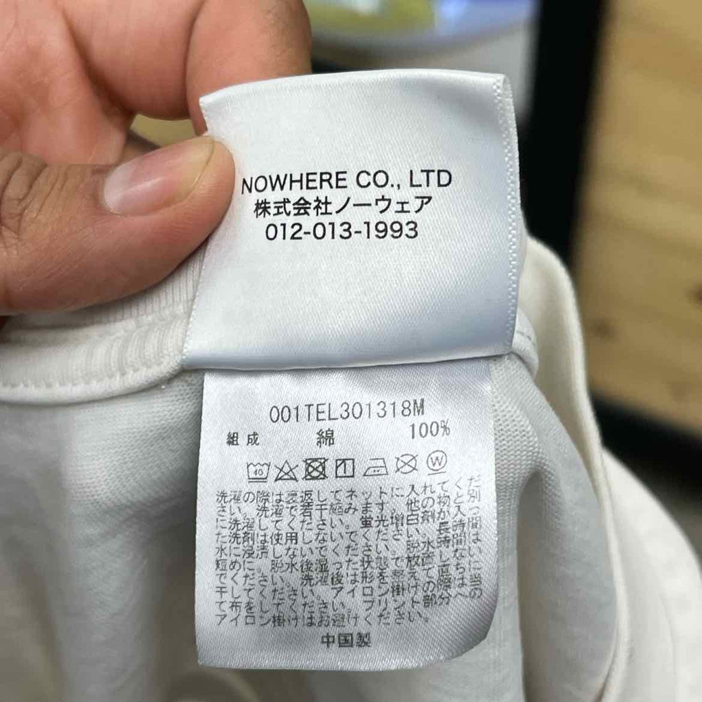 Bape T-Shirt "SLOGAN" White Used Size S