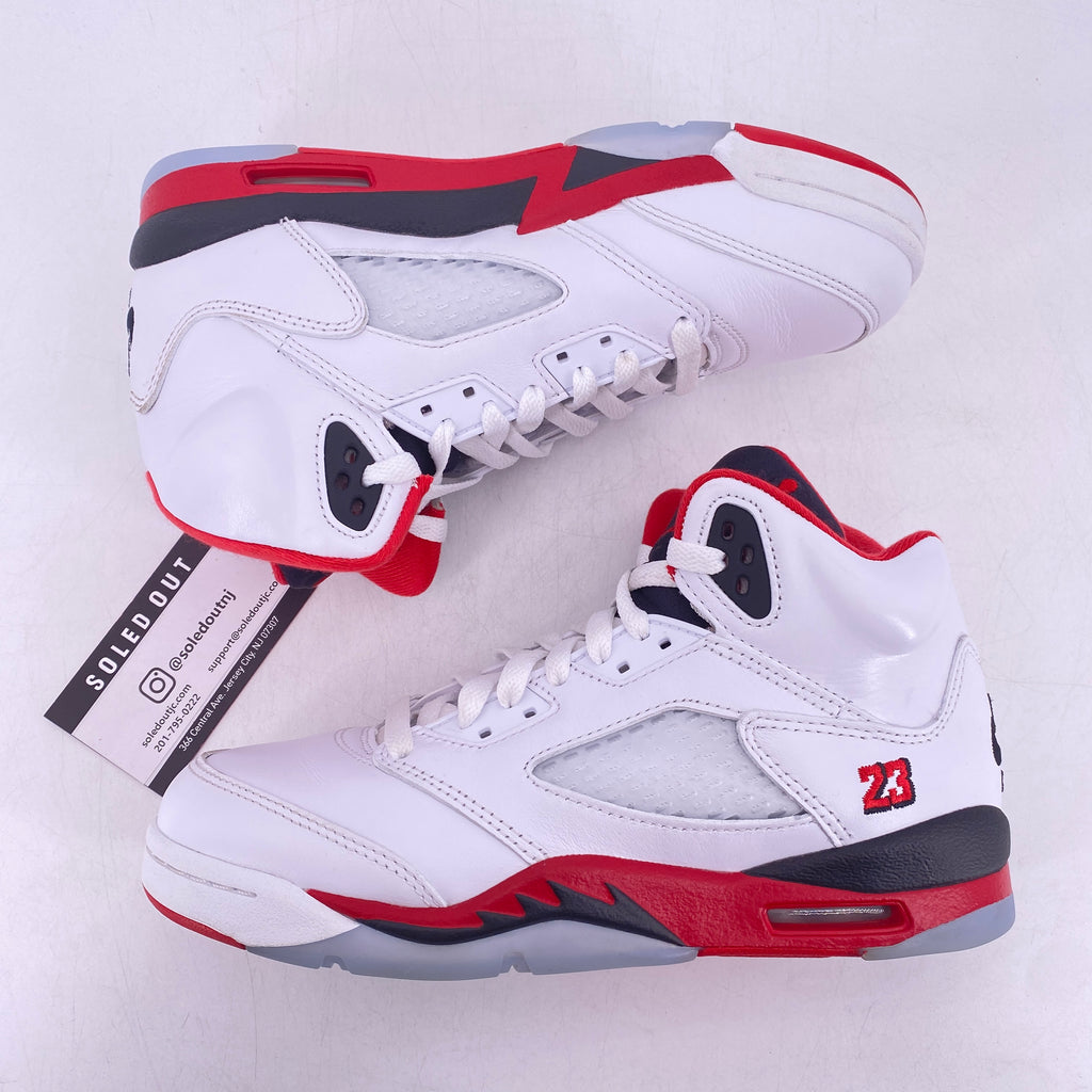 Air Jordan (GS) 5 Retro "Fire Red Black Tongue" 2025 Used Size 6Y