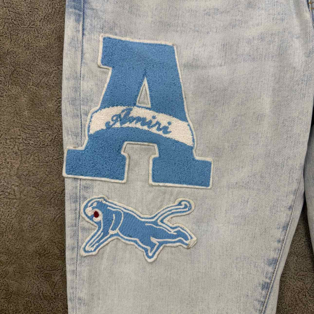 Amiri Jeans "COLLEGE LOGO" Blue Used Size 32