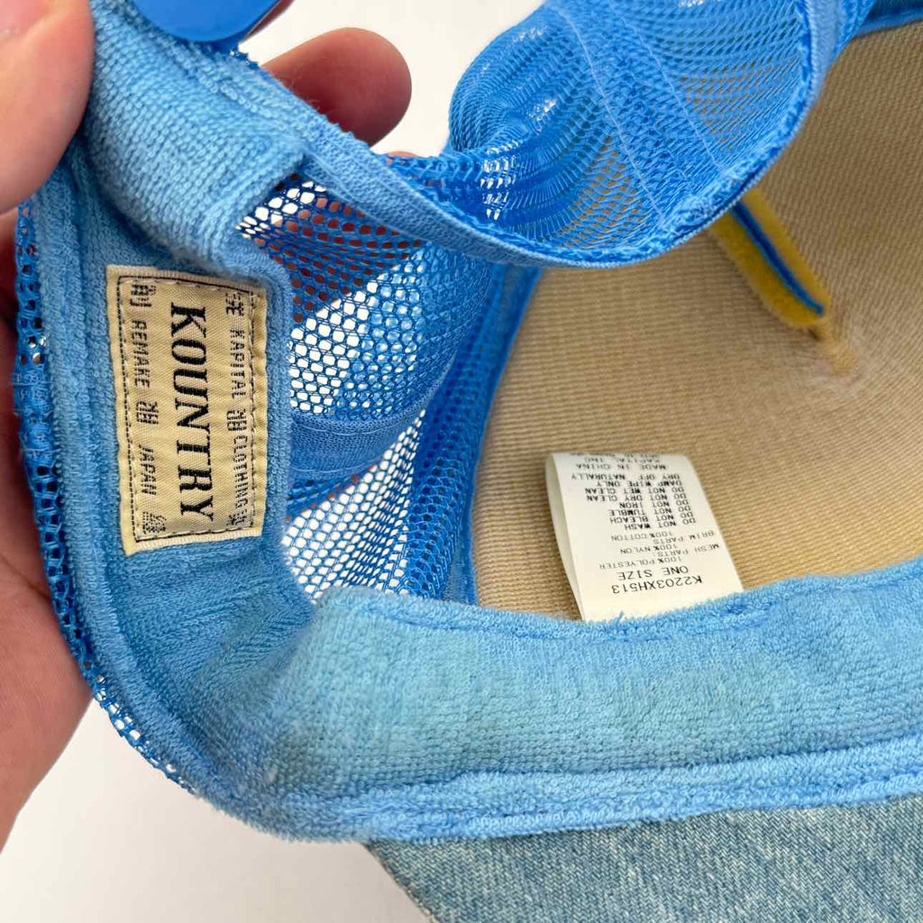 Kapital Trucker Hat "DENIM" Used Blue Size OS