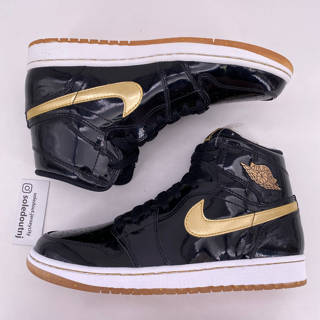 Air Jordan 1 Retro High OG "Black Metallic Gold" 2013 New Size 8
