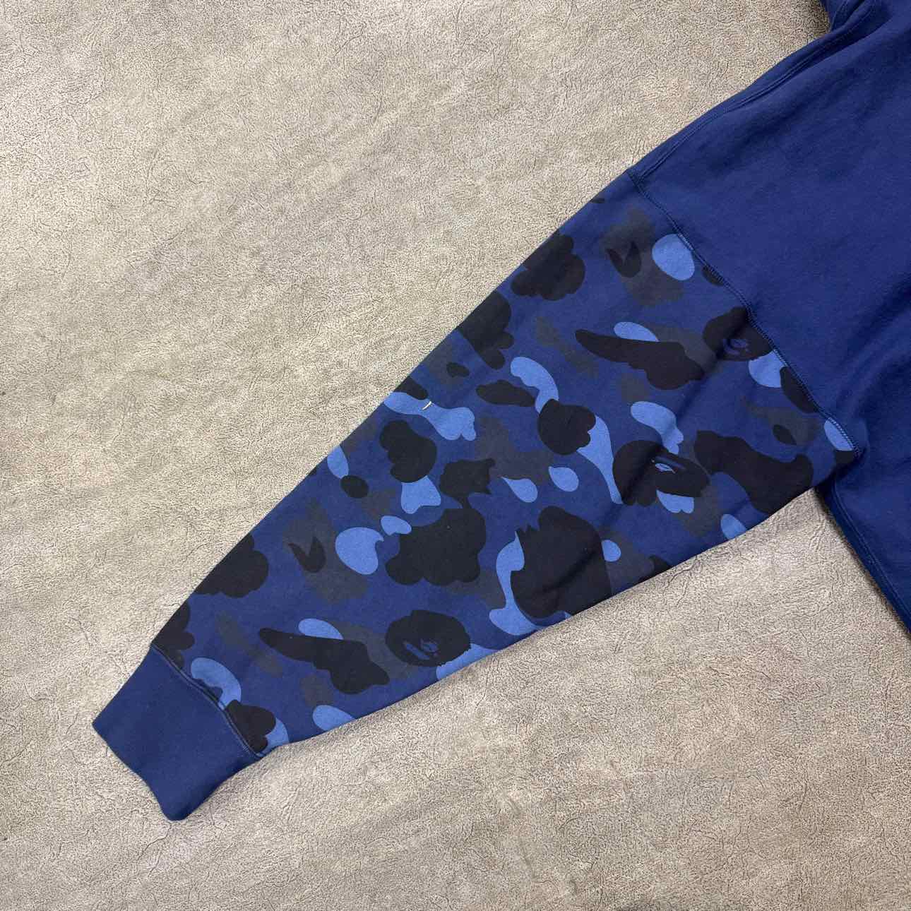 Bape Zip Up &quot;GIANT SHARK&quot; Blue Used Size XL