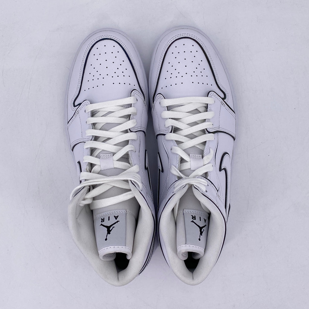 Air Jordan (W) 1 Mid "Iridescent Reflective White" 2019 New Size 12W