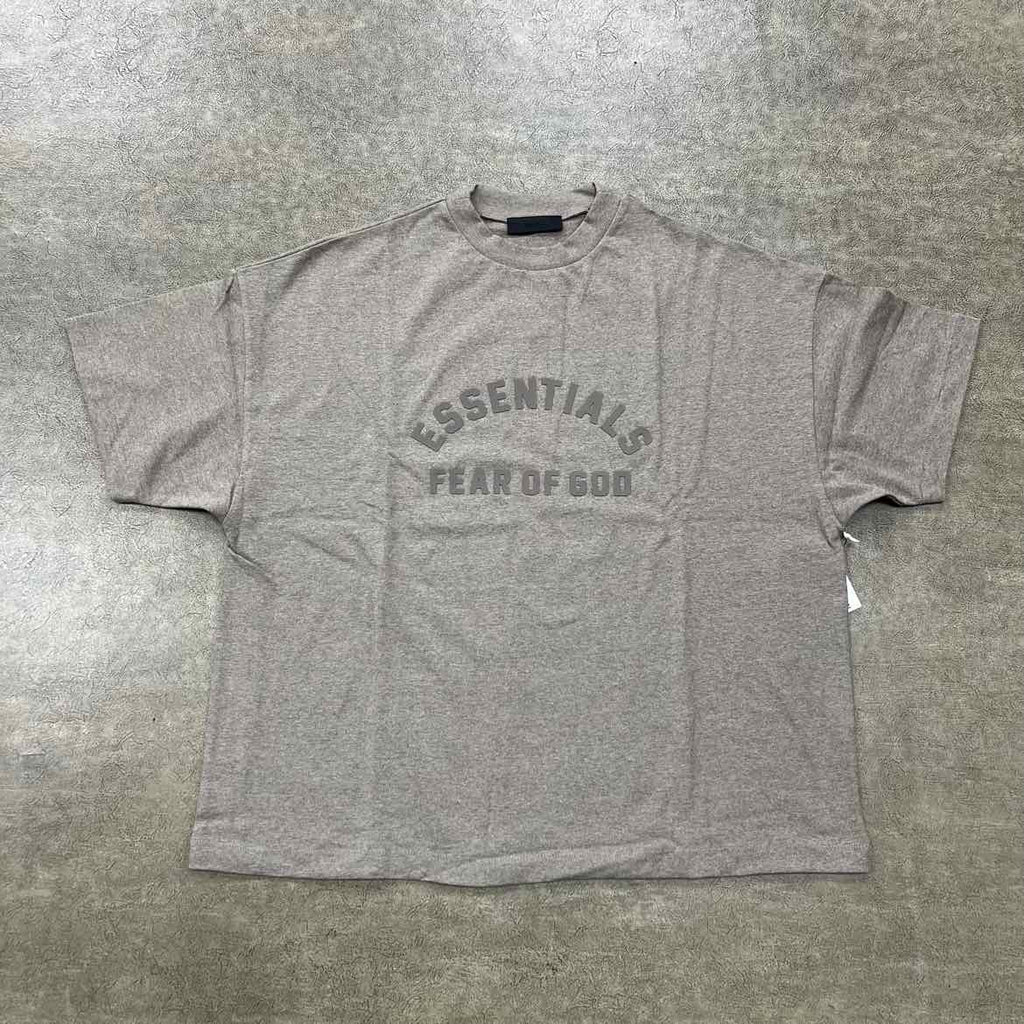 Fear of God T-Shirt "ESSENTIALS" Heather Grey New Size XL