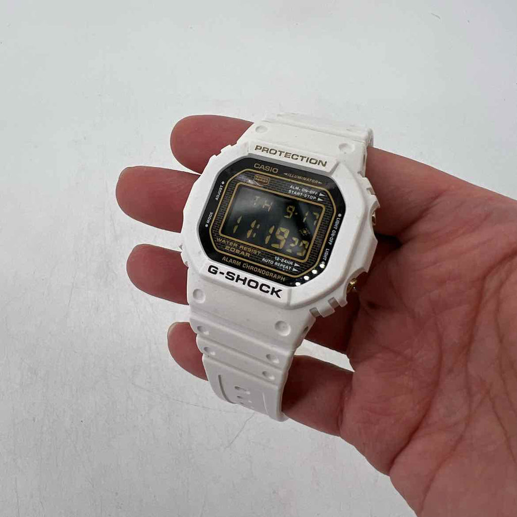 G-Shock Watch "RISING WHITE 25TH ANNIVERSARY" Used White Size OS