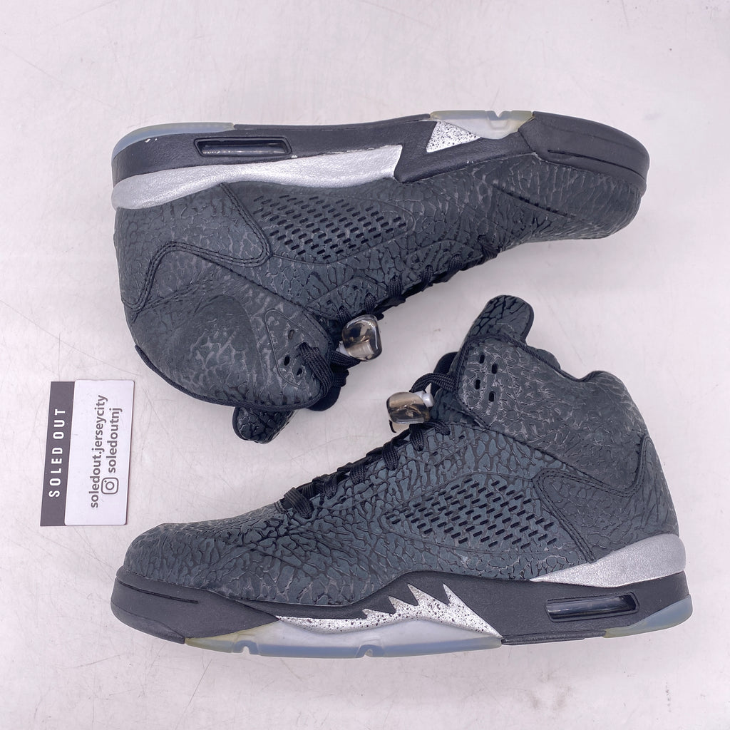Air Jordan 5 Retro "3Lab5 Black Silver" 2014 Used Size 12