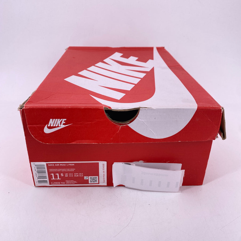 Nike Air Max 1 PRM "Lemonade" 2020 Used Size 11.5