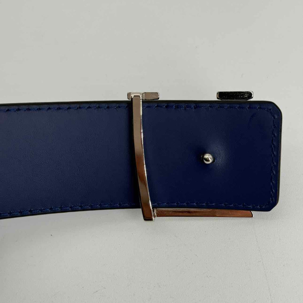 Louis Vuitton Belt "INITALS BANDANA" Used Blue Size 44