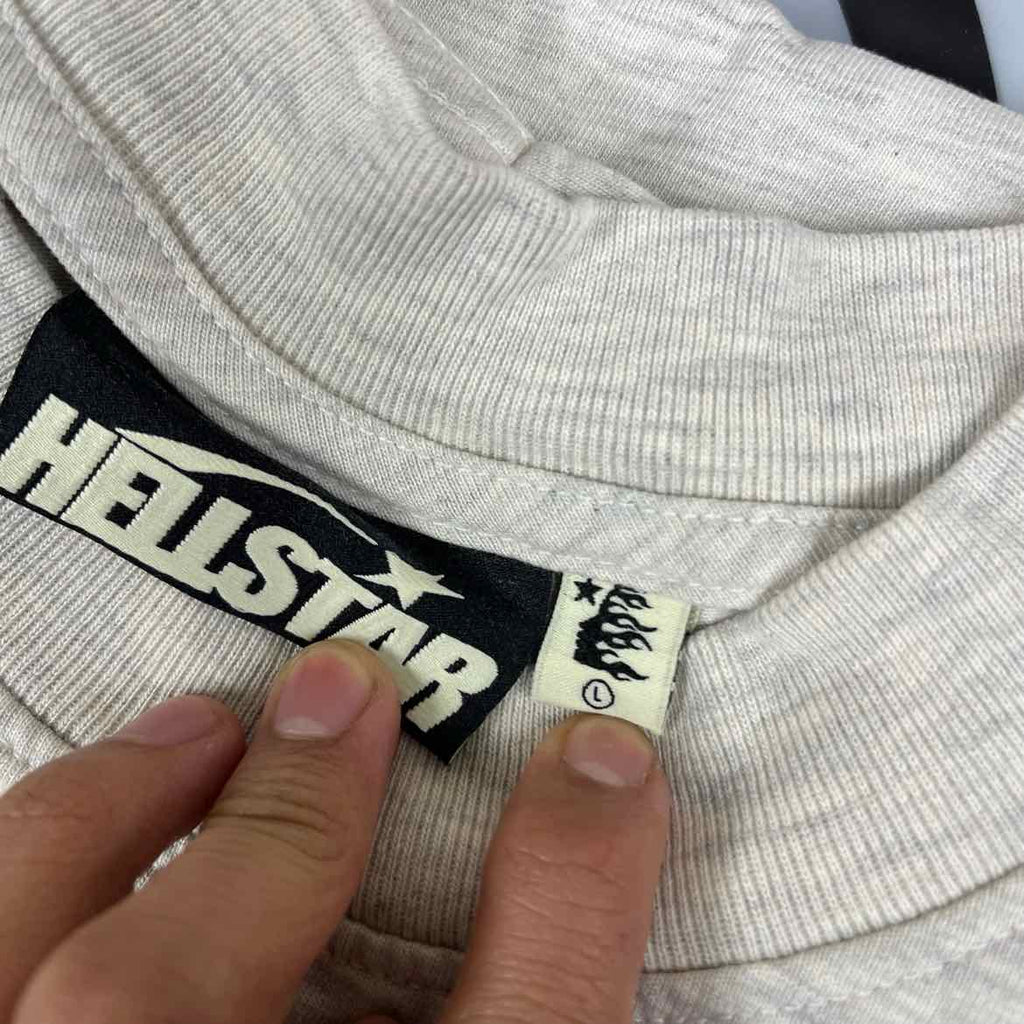 Hellstar T-Shirt "JESUS" Grey New Size L