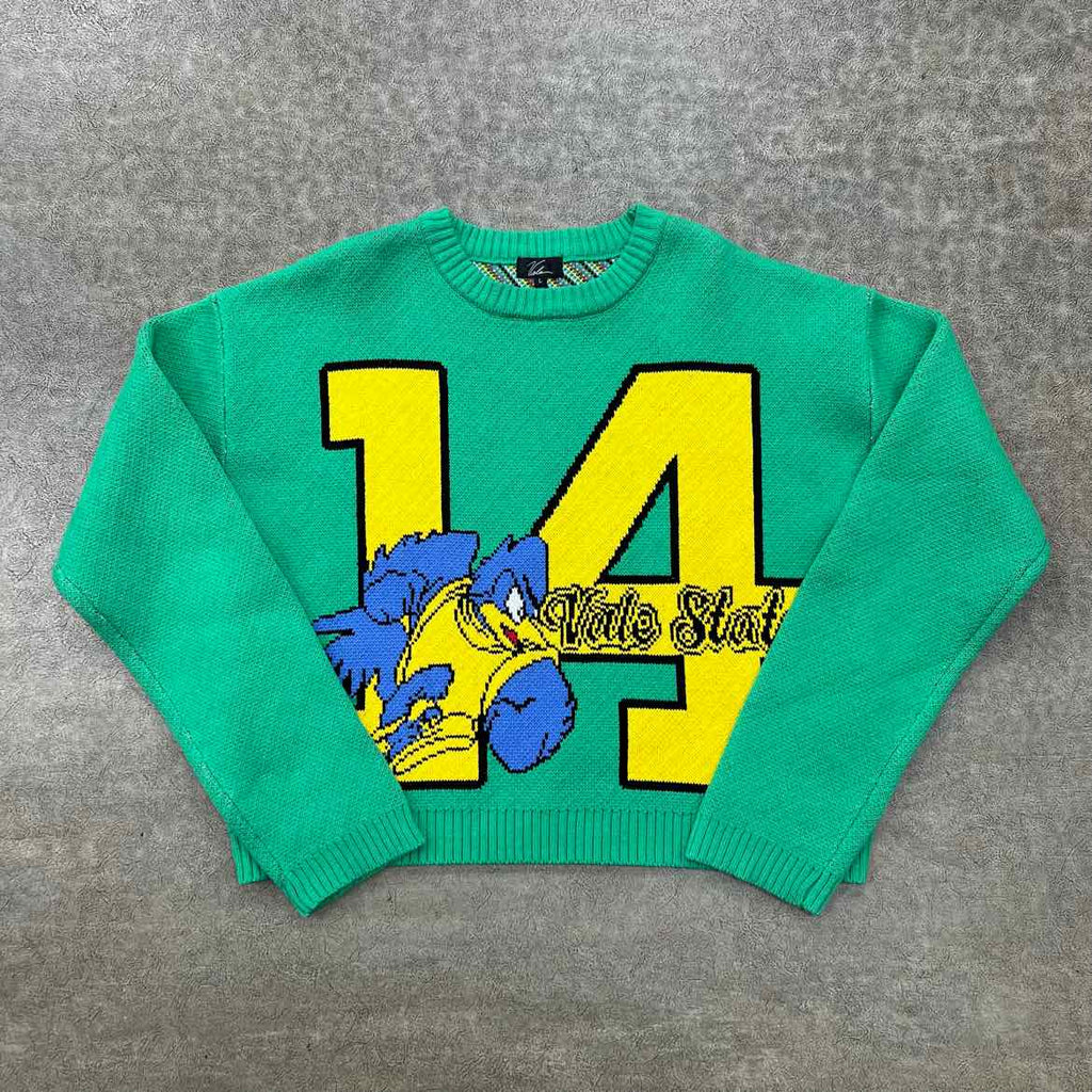 Vale Knit Crewneck "MASCOT" Green Used Size L