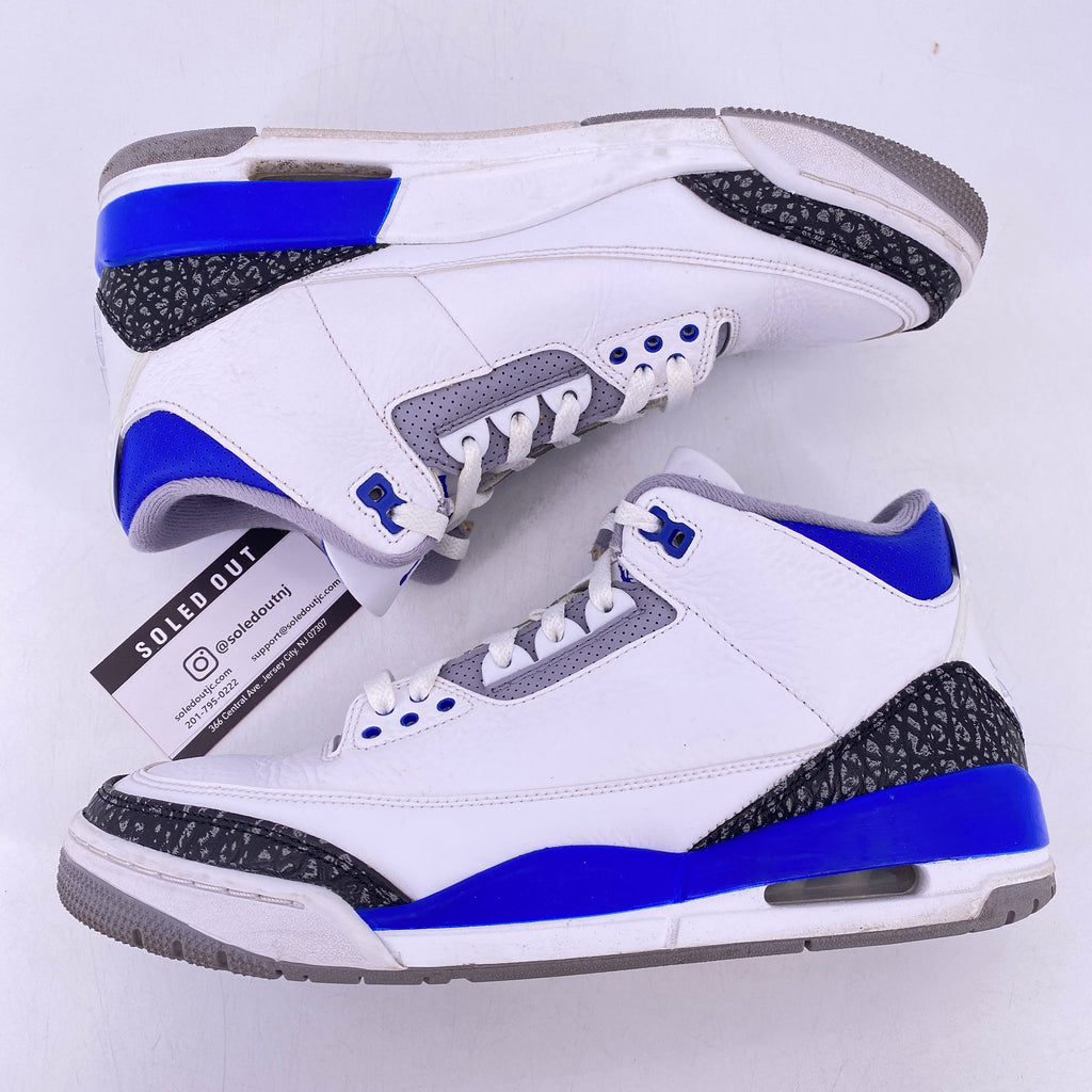 Air Jordan 3 Retro "RACER BLUE" 2021 Used Size 10