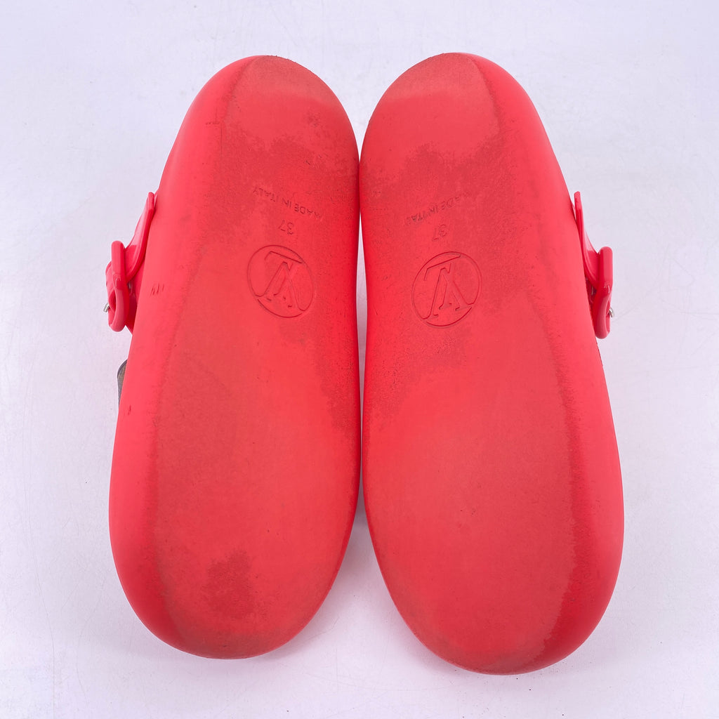 Louis Vuitton Sunbath Mule "Coral Pink"  Used Size 37