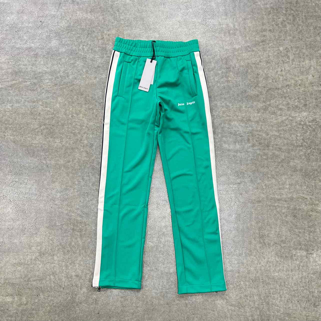 Palm Angels Track Pants "STRIPE" Green New Size XXL