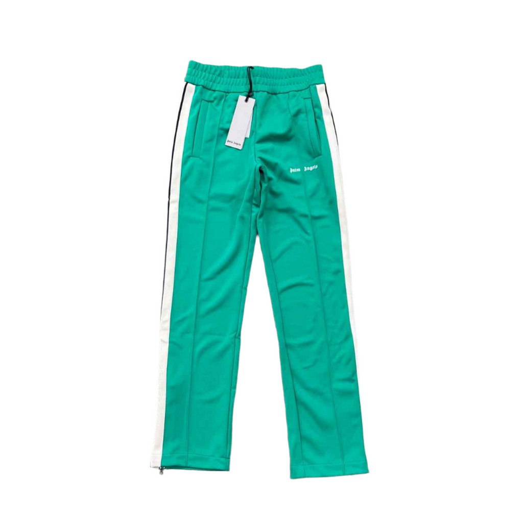 Palm Angels Track Pants "STRIPE" Green New Size XXL