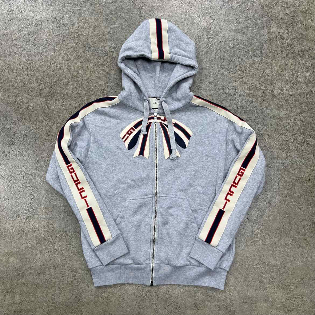 Gucci Zip Up "BOW" Grey Used Size XS