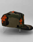 Chrome Hearts Snapback "LEATHER CROSS" New Orange Size OS