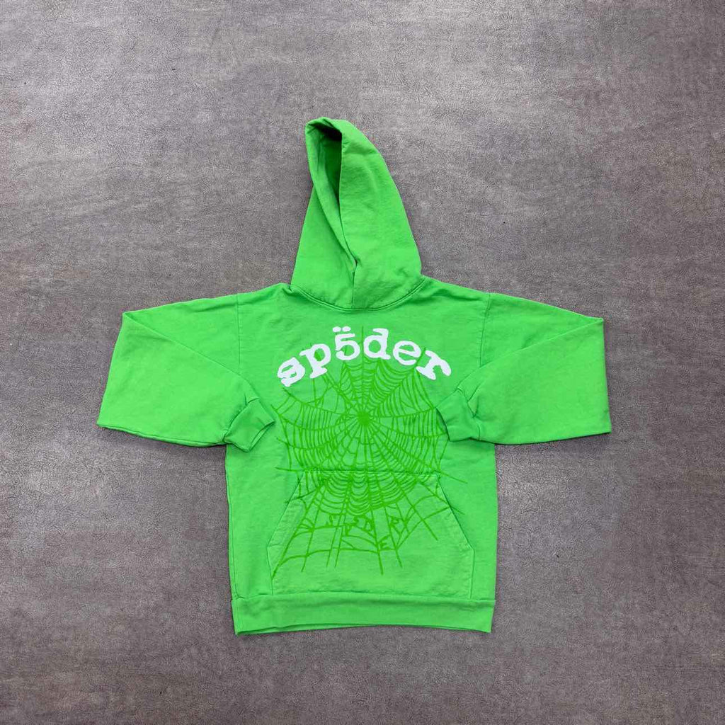 Sp5der Hoodie "LEGACY" Green New Size XL