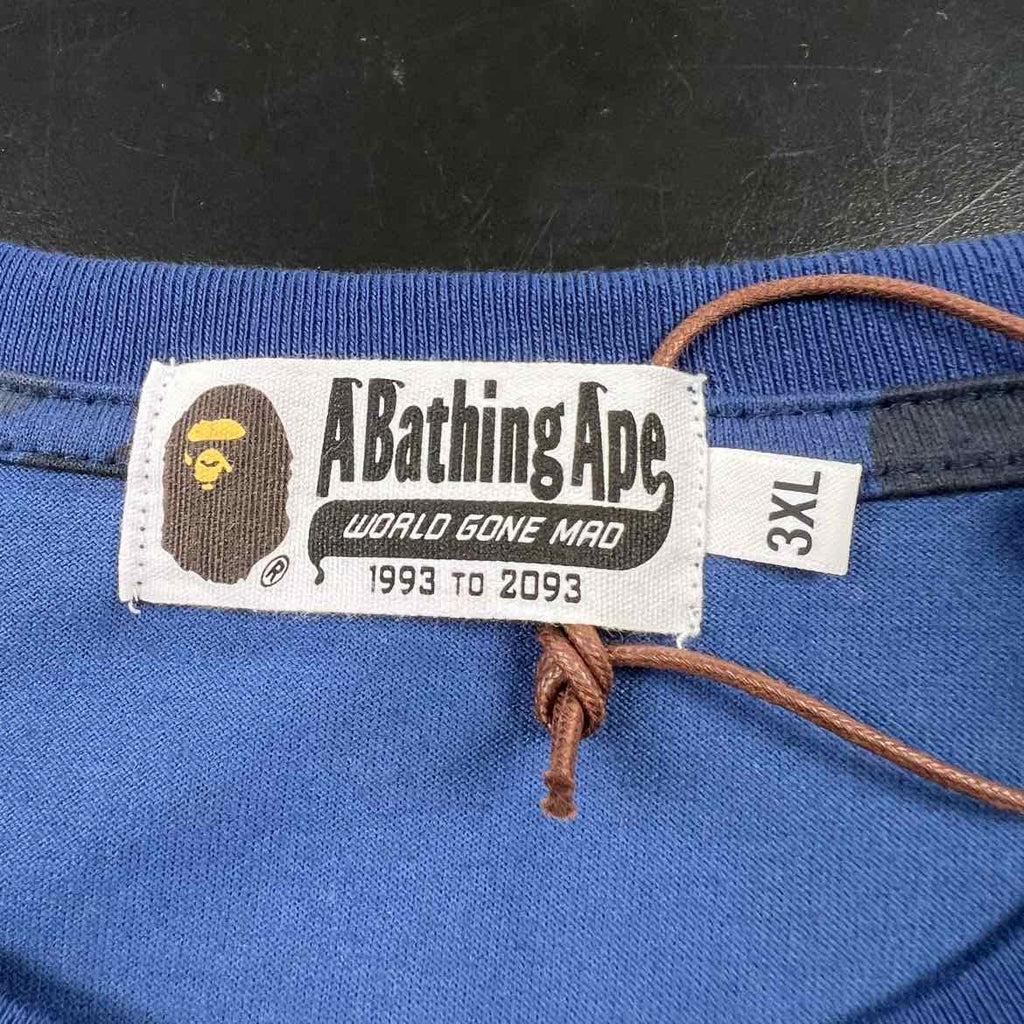 Bape T-Shirt "SHARK" Blue Used Size 3XL