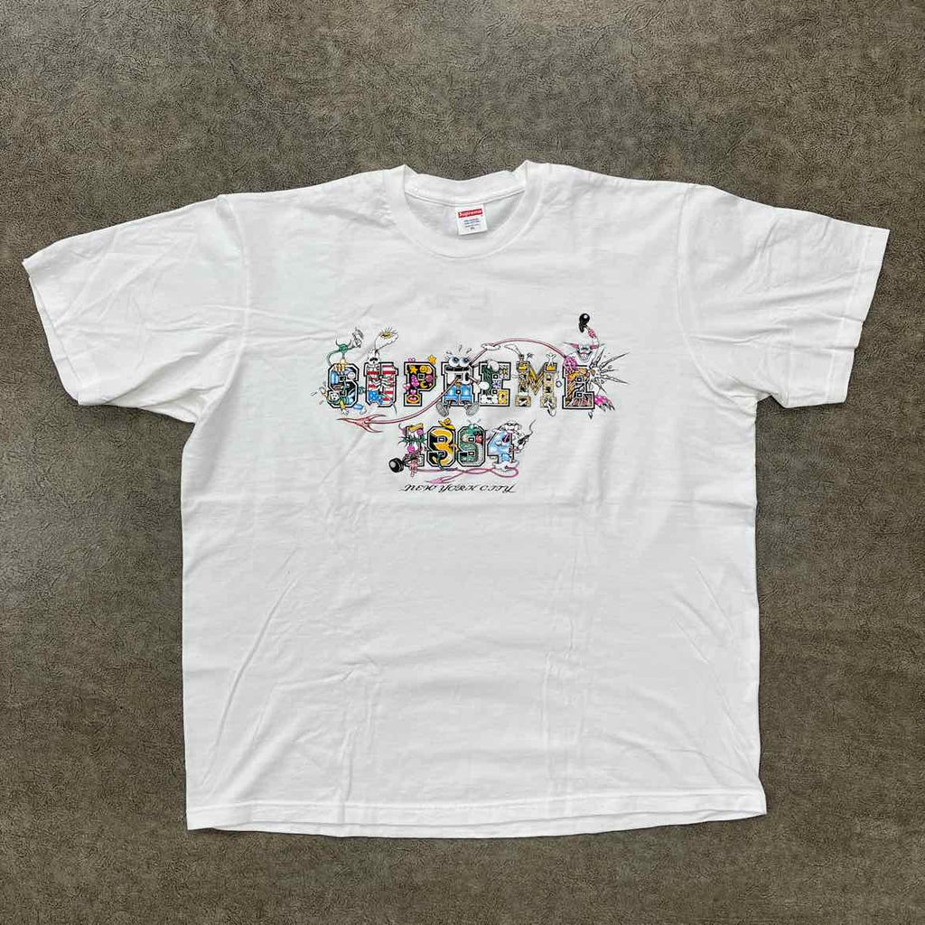 Supreme T-Shirt "VARSITY" White Used Size XL