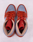 Air Jordan 1 Mid "Denim Red" 2021 Used Size 9.5