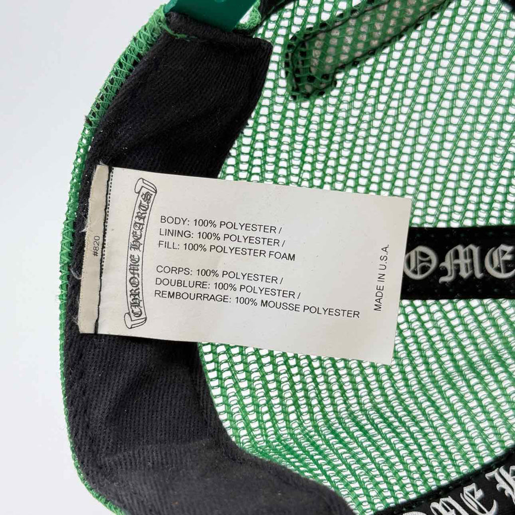 Chrome Hearts Trucker Hat "SMILEY" Used Green Size OS