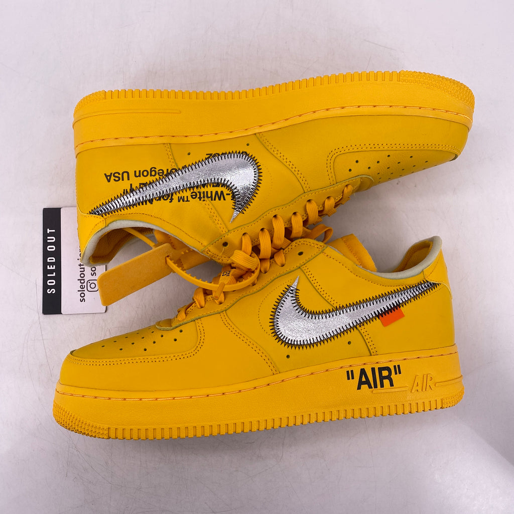 Nike Air Force 1 Low / OW "University Gold" 2021 New Size 10