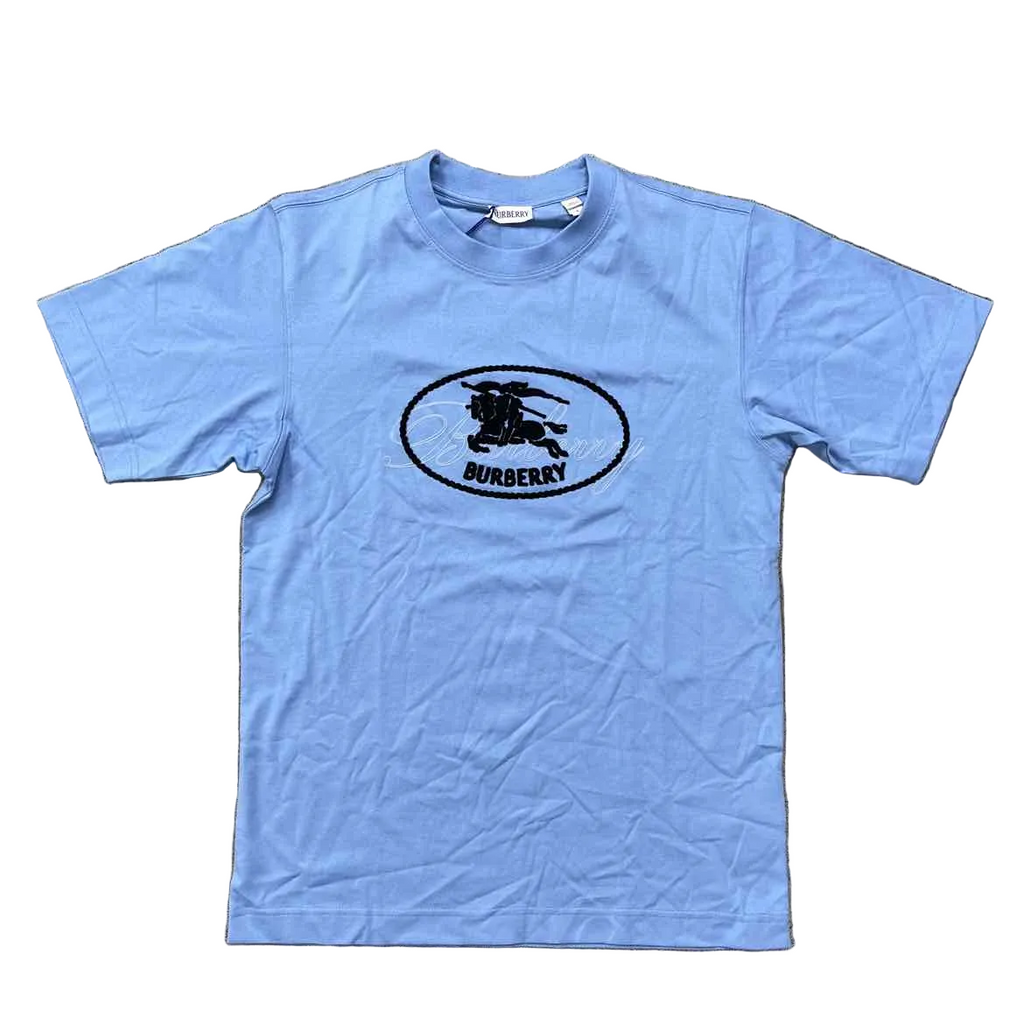 Burberry T-Shirt "KNIGHT STAMP" Baby Blue New Size S