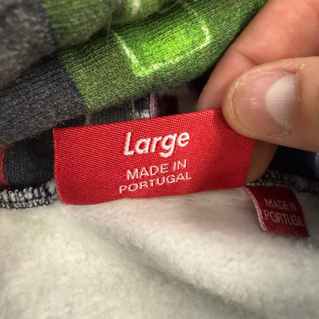 Supreme Hoodie "BLOCKS" Multi-Color Used Size L