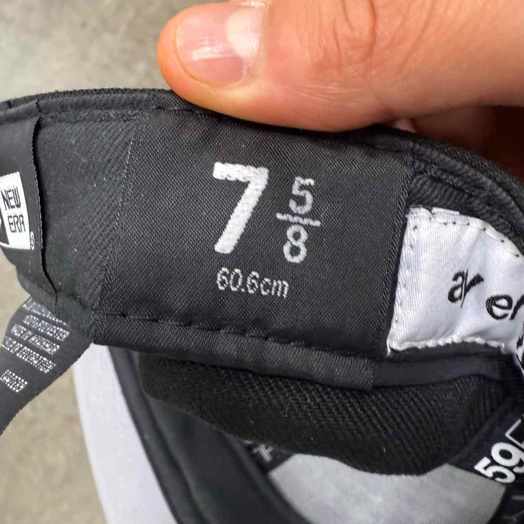 Ay El Ay En Fitted Hat "RAIDERS" New Black Size 7 5/8