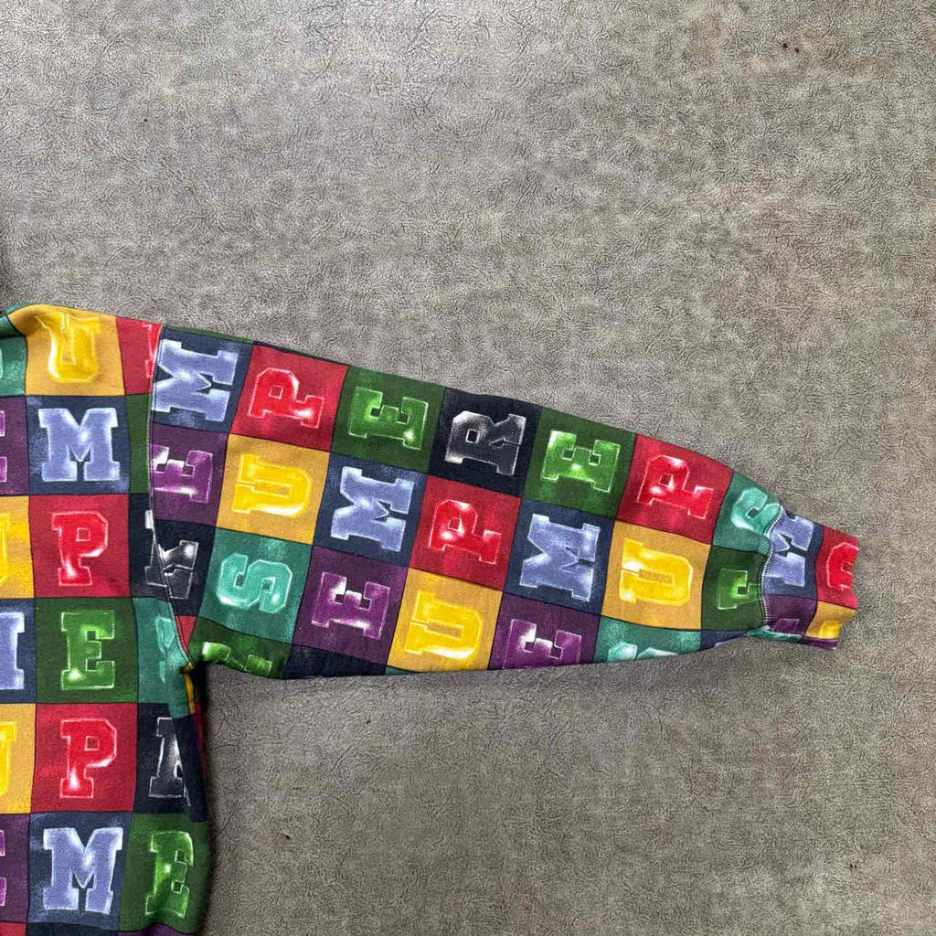 Supreme Hoodie "BLOCKS" Multi-Color Used Size L