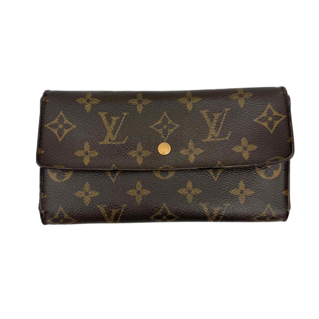 Louis Vuitton Wallet "MONOGRAM" Used Brown