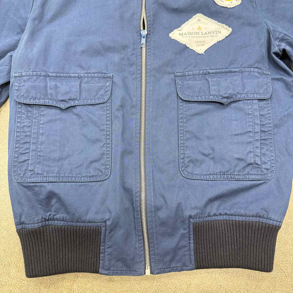 Lanvin Work Jacket "PATCHWORK" Navy Used Size 48