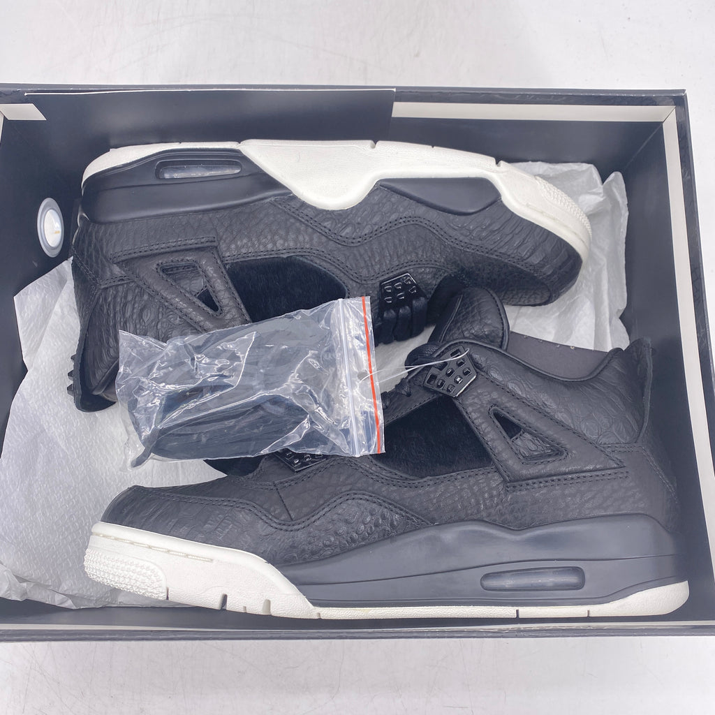 Air Jordan 4 Retro "Pony Hair Black" 2016 New Size 9.5