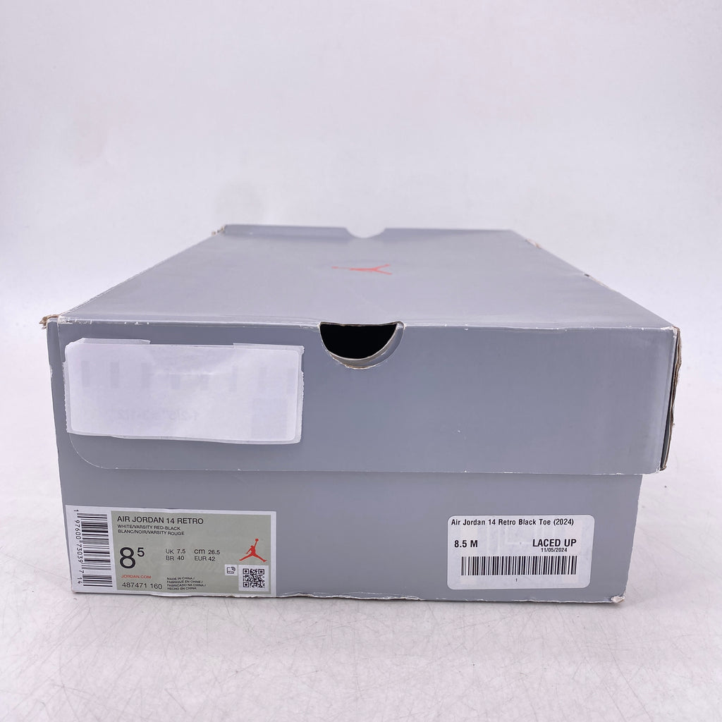 Air Jordan 14 Retro "Black Toe" 2024 Used Size 8.5