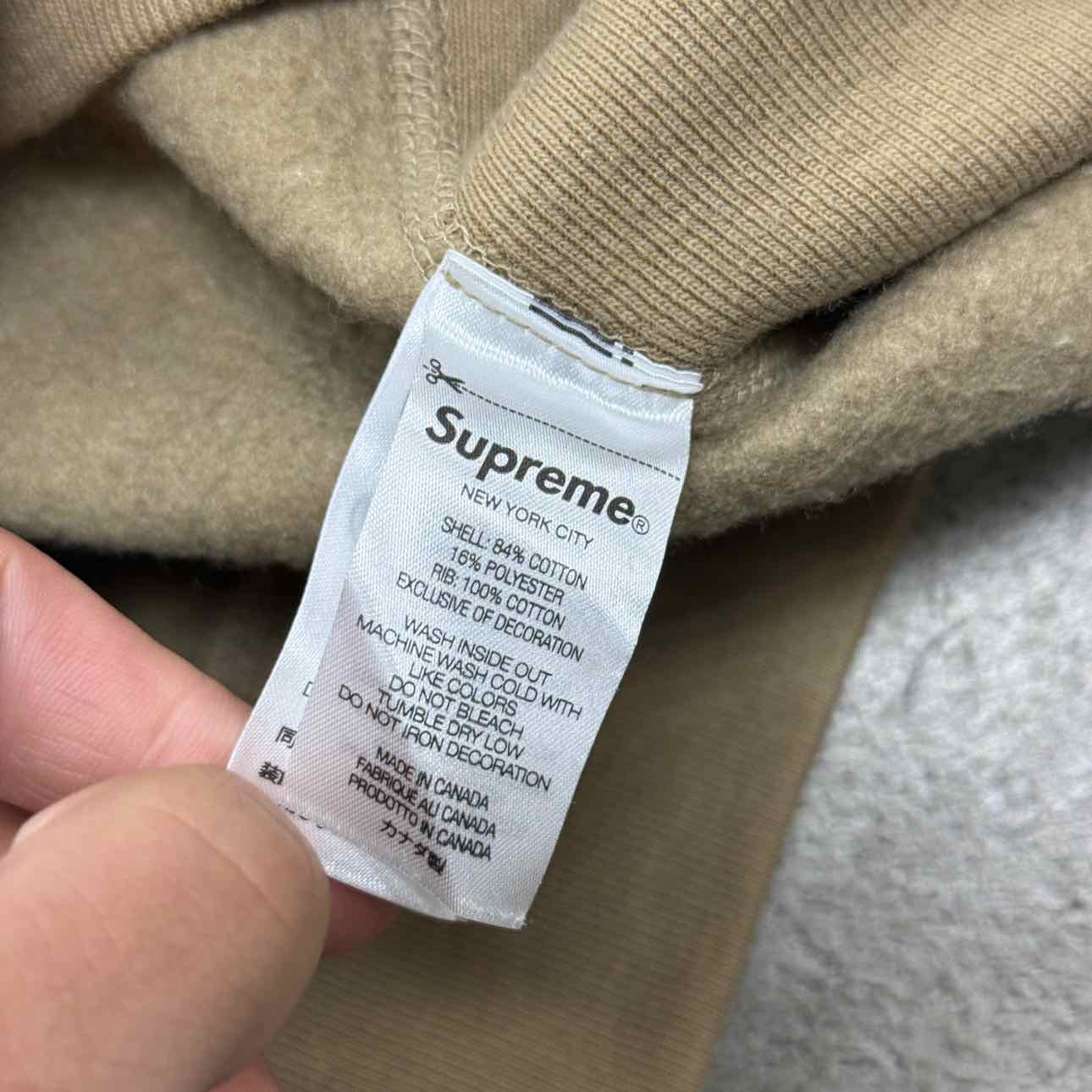 Supreme Hoodie &quot;BOX LOGO&quot; Sand New Size S