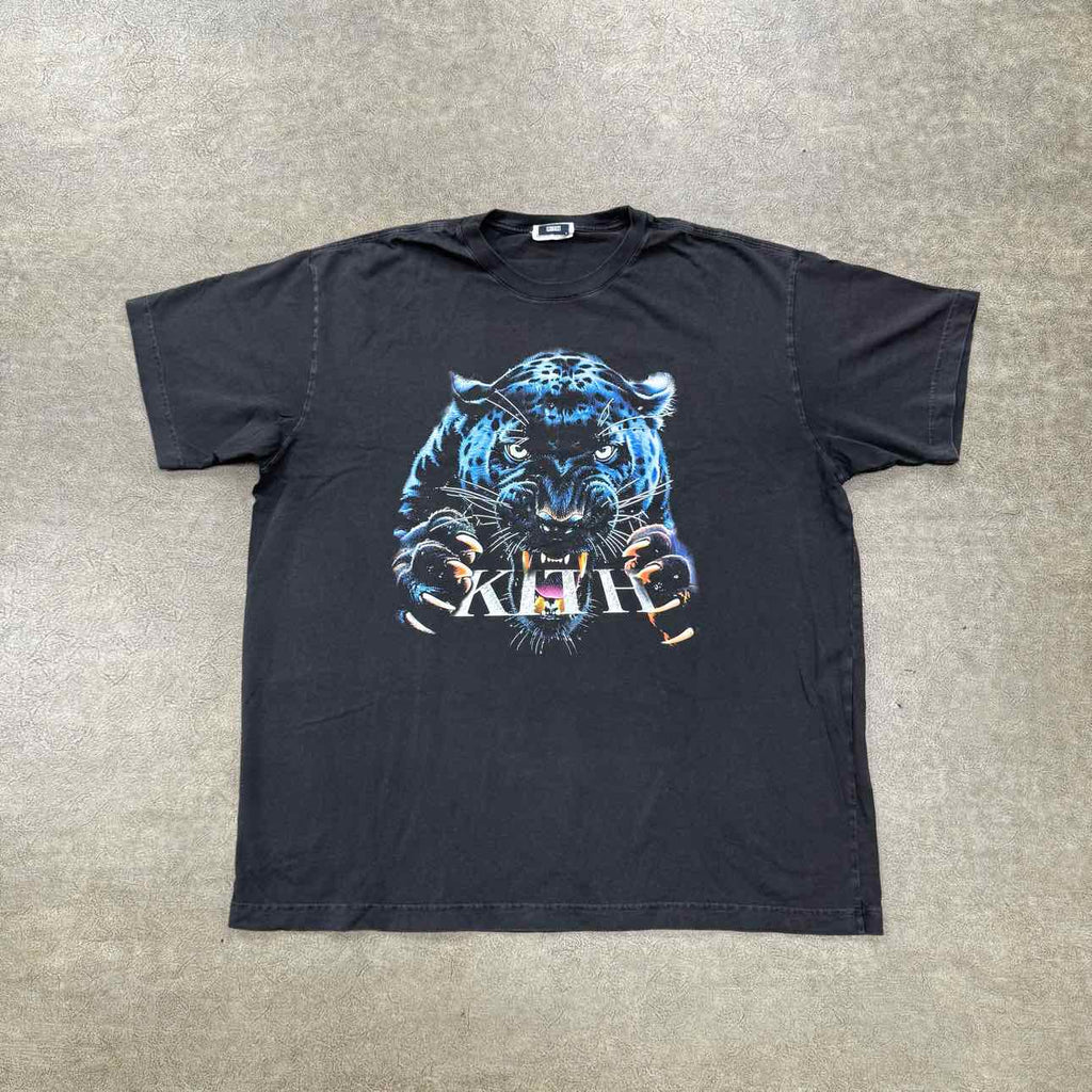 Kith T-Shirt "KITH JAGUAR" Black Used Size XL