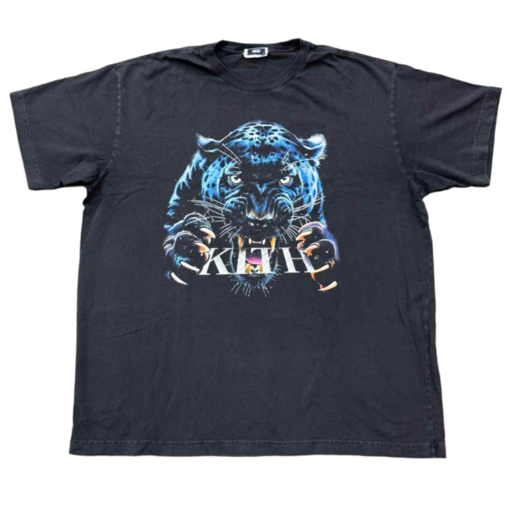 Kith T-Shirt "KITH JAGUAR" Black Used Size XL