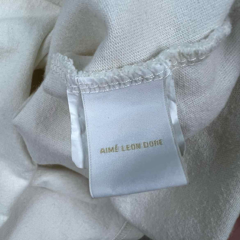 Aime Leon Dore T-Shirt "UNISPHERE" Cream Used Size L