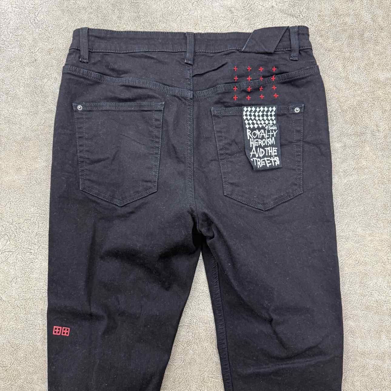 KSUBI Jeans &quot;RED CROSS&quot; Black Used Size 33