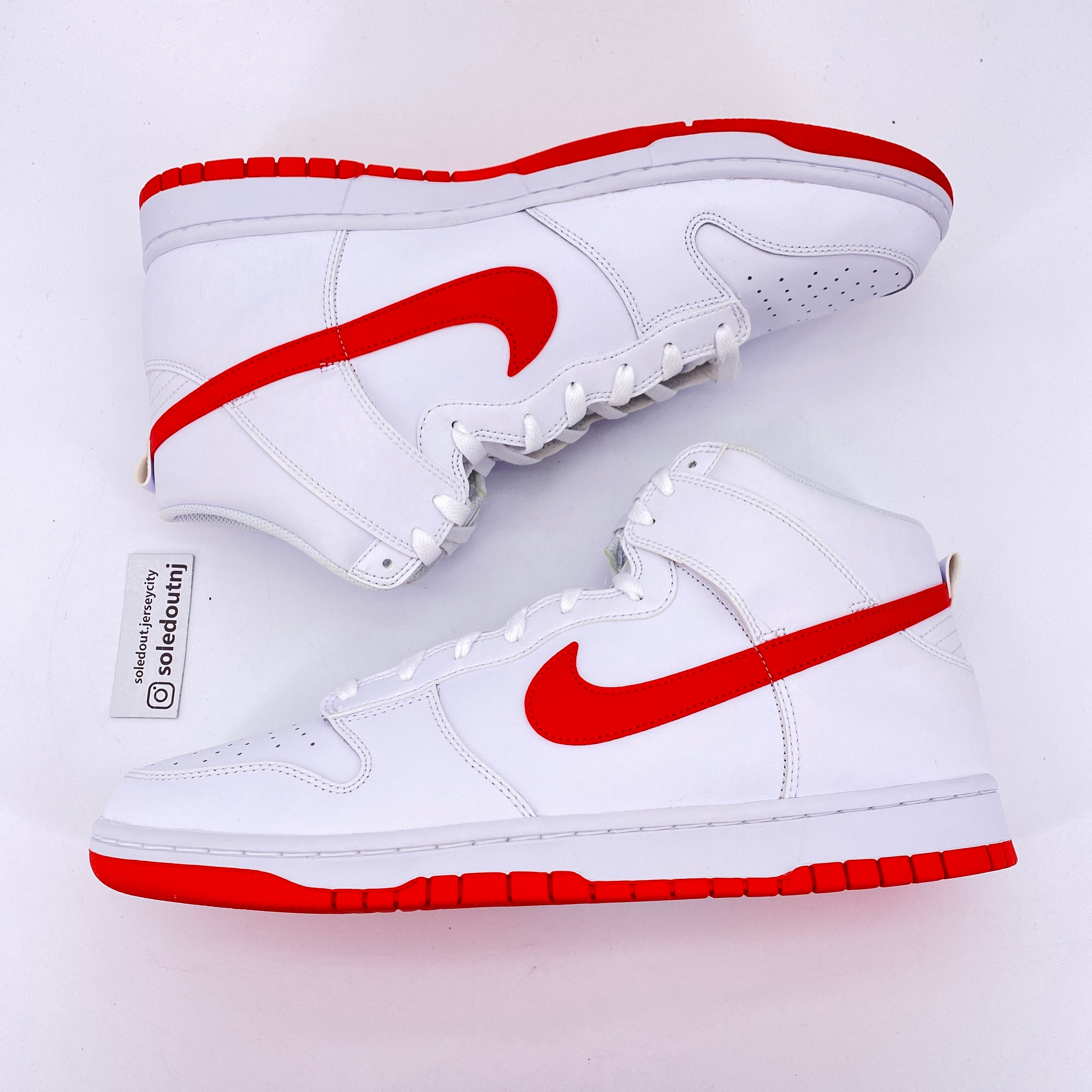 Nike Dunk High &quot;White Picante Red&quot; 2023 New Size 14