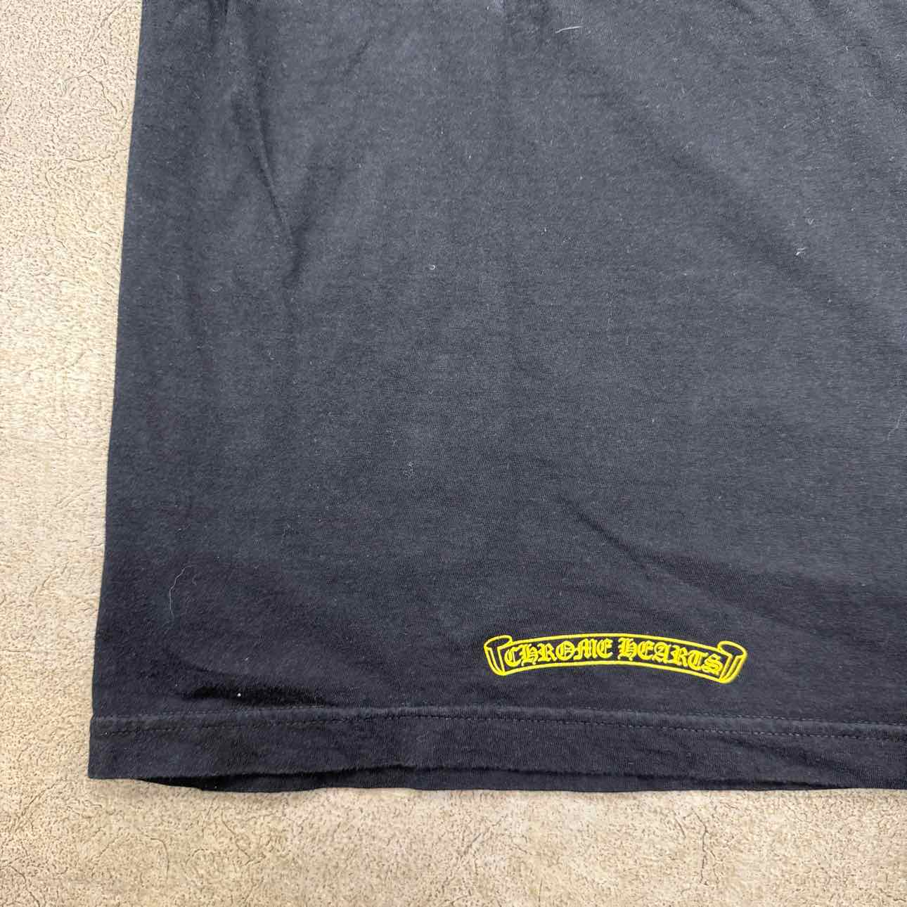 Chrome Hearts T-Shirt &quot;YELLOW DAGGER&quot; Black Used Size M