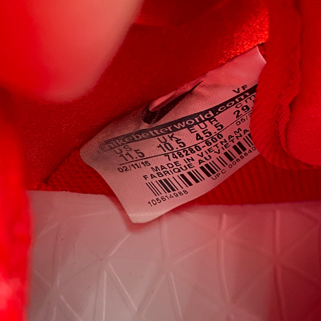 Nike Air Force 1 CMFT Lux "University Red" 2015 Used Size 11.5