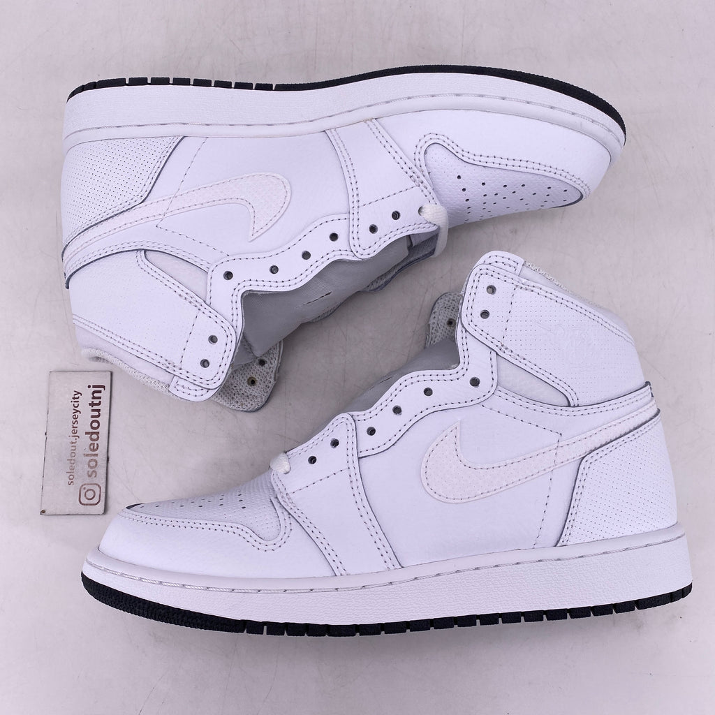 Air Jordan (GS) 1 Retro High OG "Perforated White" 2017 New Size 5Y