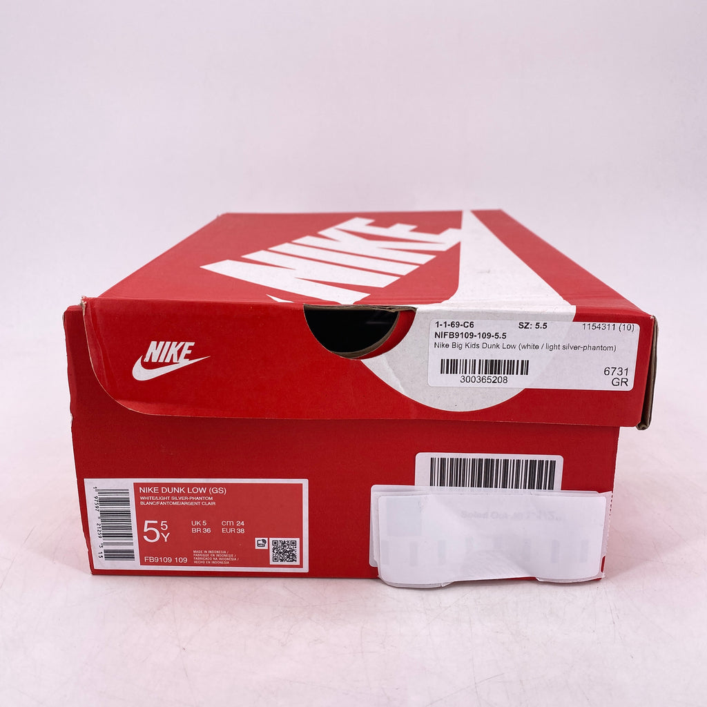 Nike (GS) Dunk Low "Phantom Light Silver" 2024 New Size 5.5Y